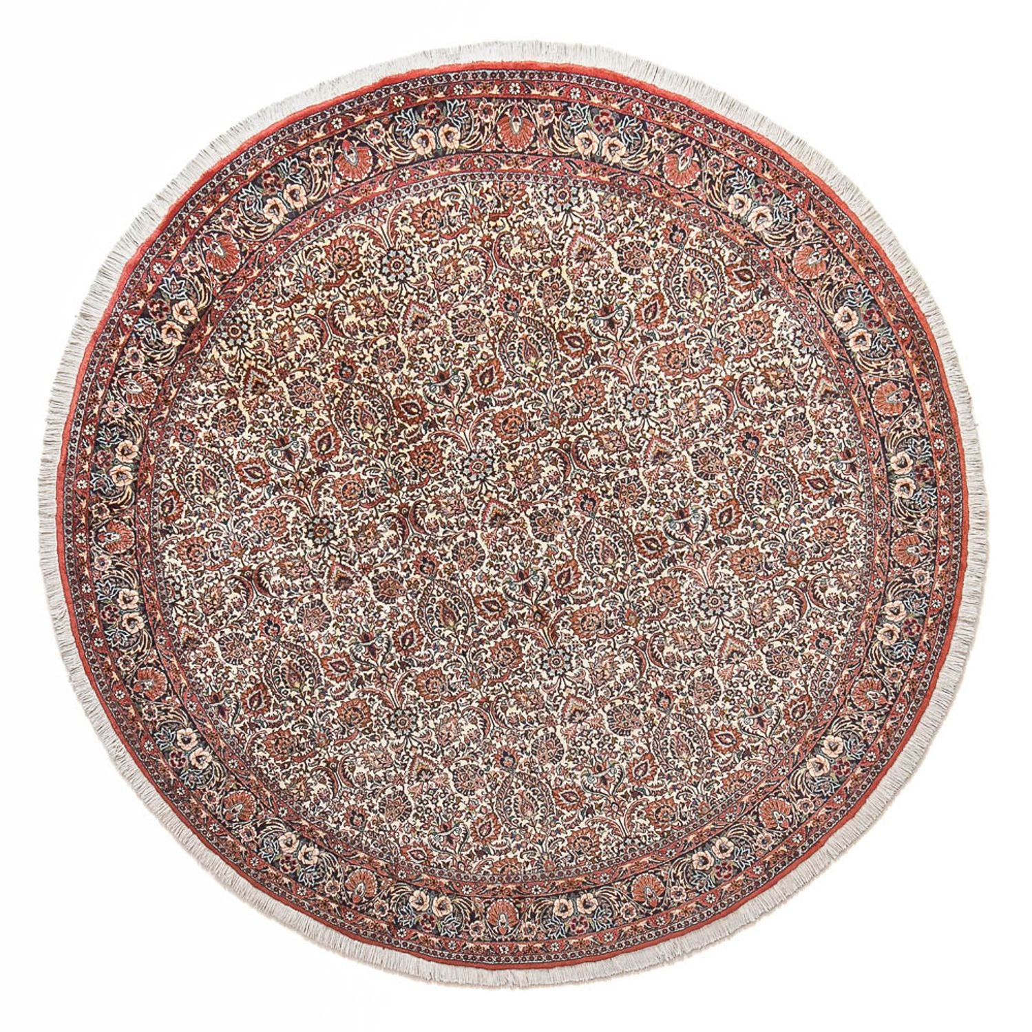 Tapis persan - Bidjar ronde  - 250 x 250 cm - rouille