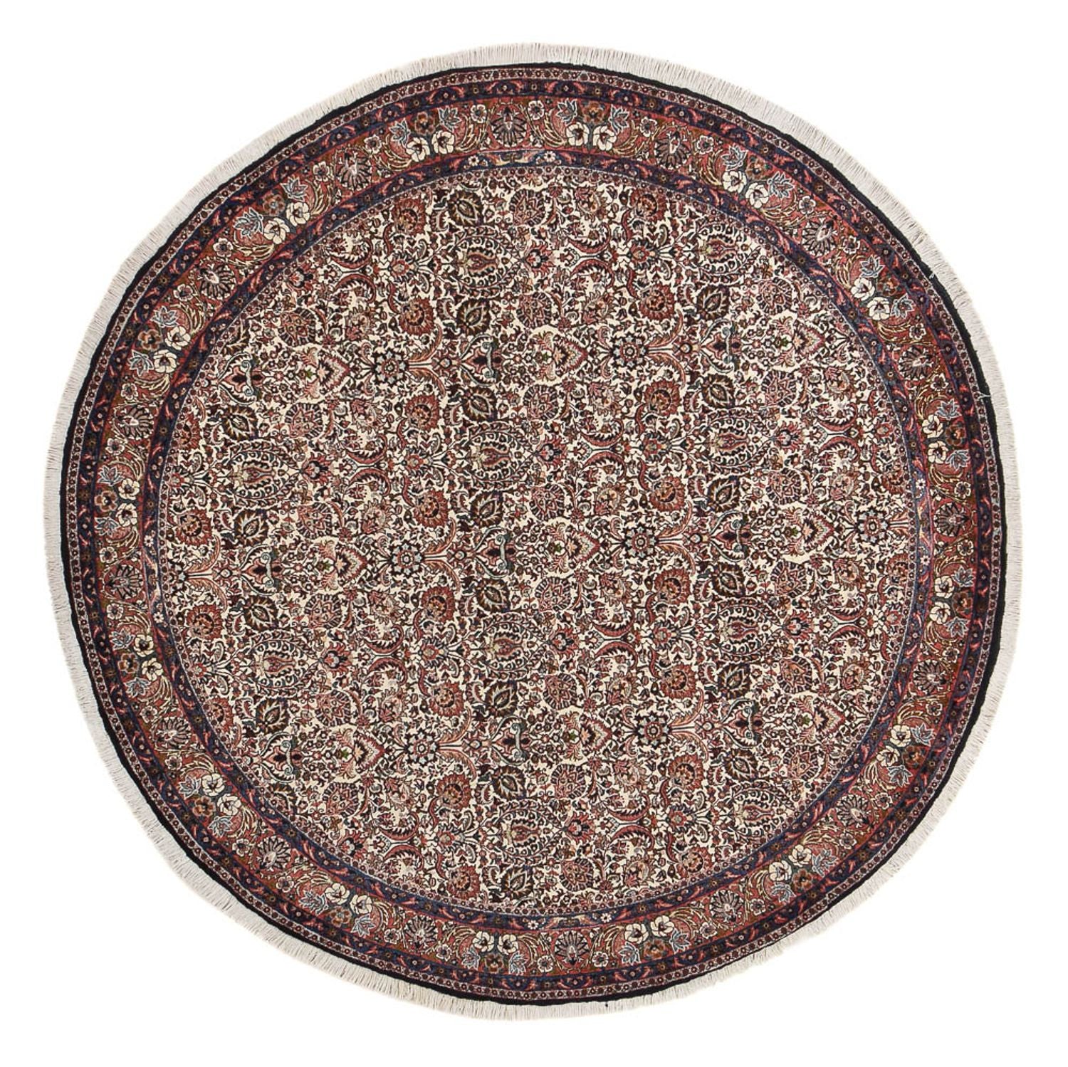 Tapis persan - Bidjar ronde  - 250 x 250 cm - rouille