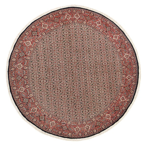 Tapis persan - Bidjar ronde  - 250 x 250 cm - rouille