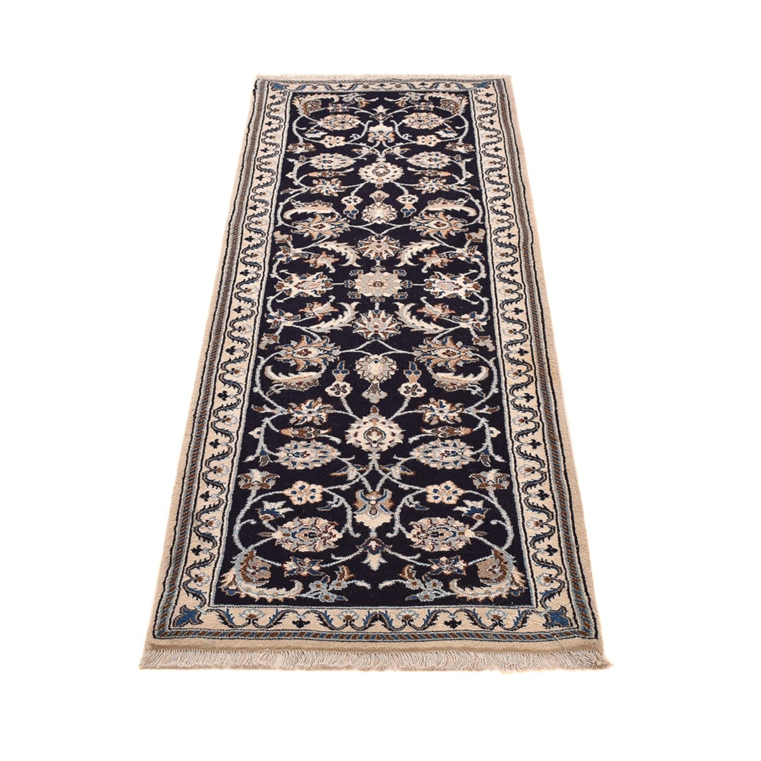 Läufer Perser - Nain - Royal - 186 x 65 cm - dunkelblau