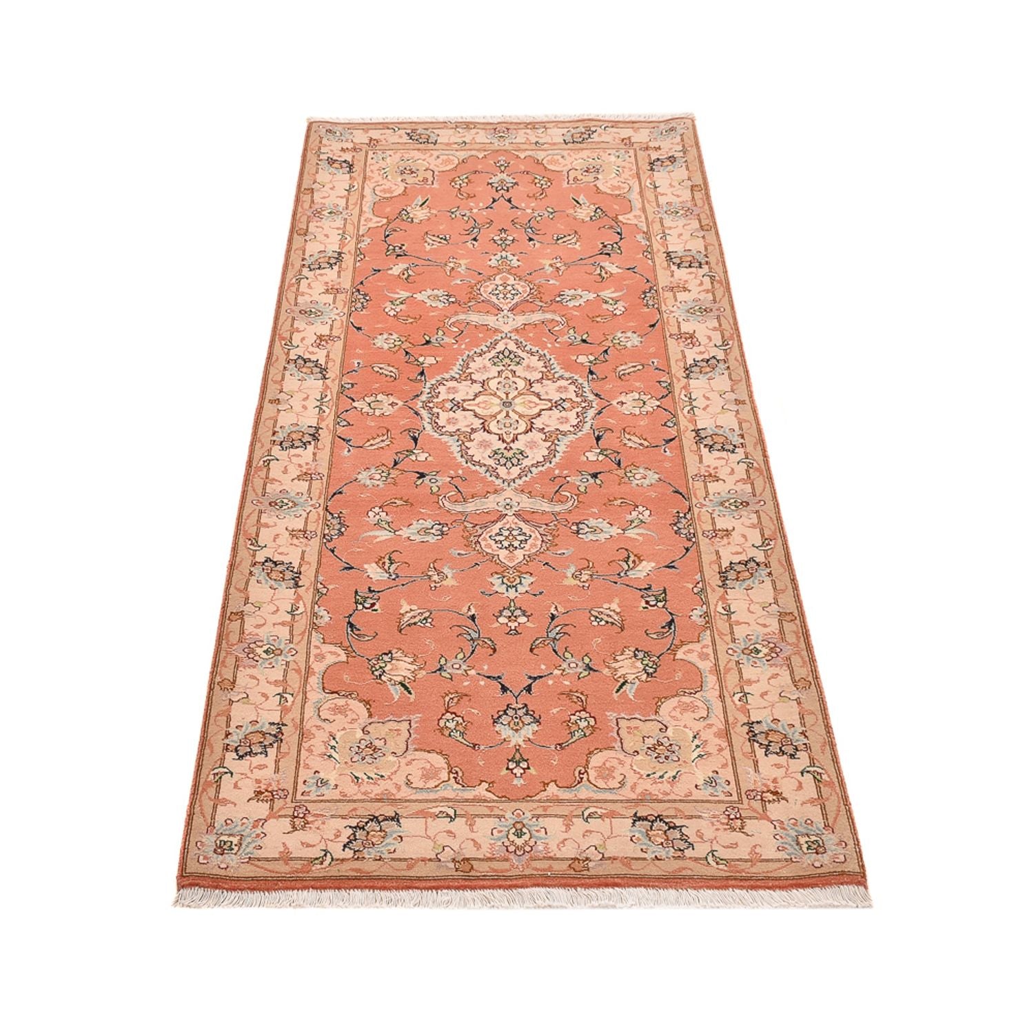 Tapis de couloir Tapis persan - Tabriz - Royal - 203 x 80 cm - rouge clair
