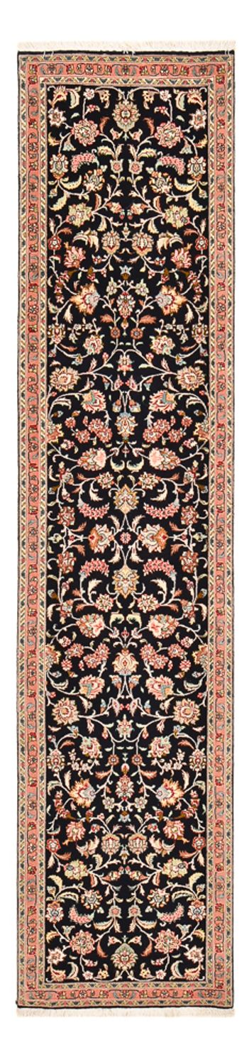 Läufer Perser - Täbriz - Premium - 290 x 69 cm - dunkelblau