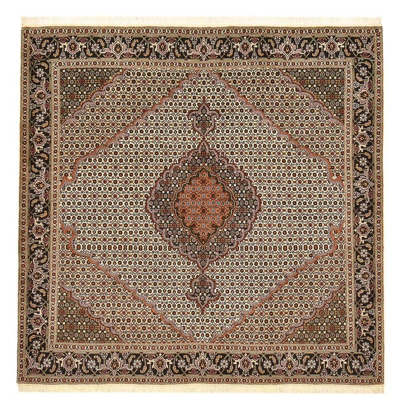 Tapis persan - Tabriz - Royal carré  - 203 x 198 cm - marron clair