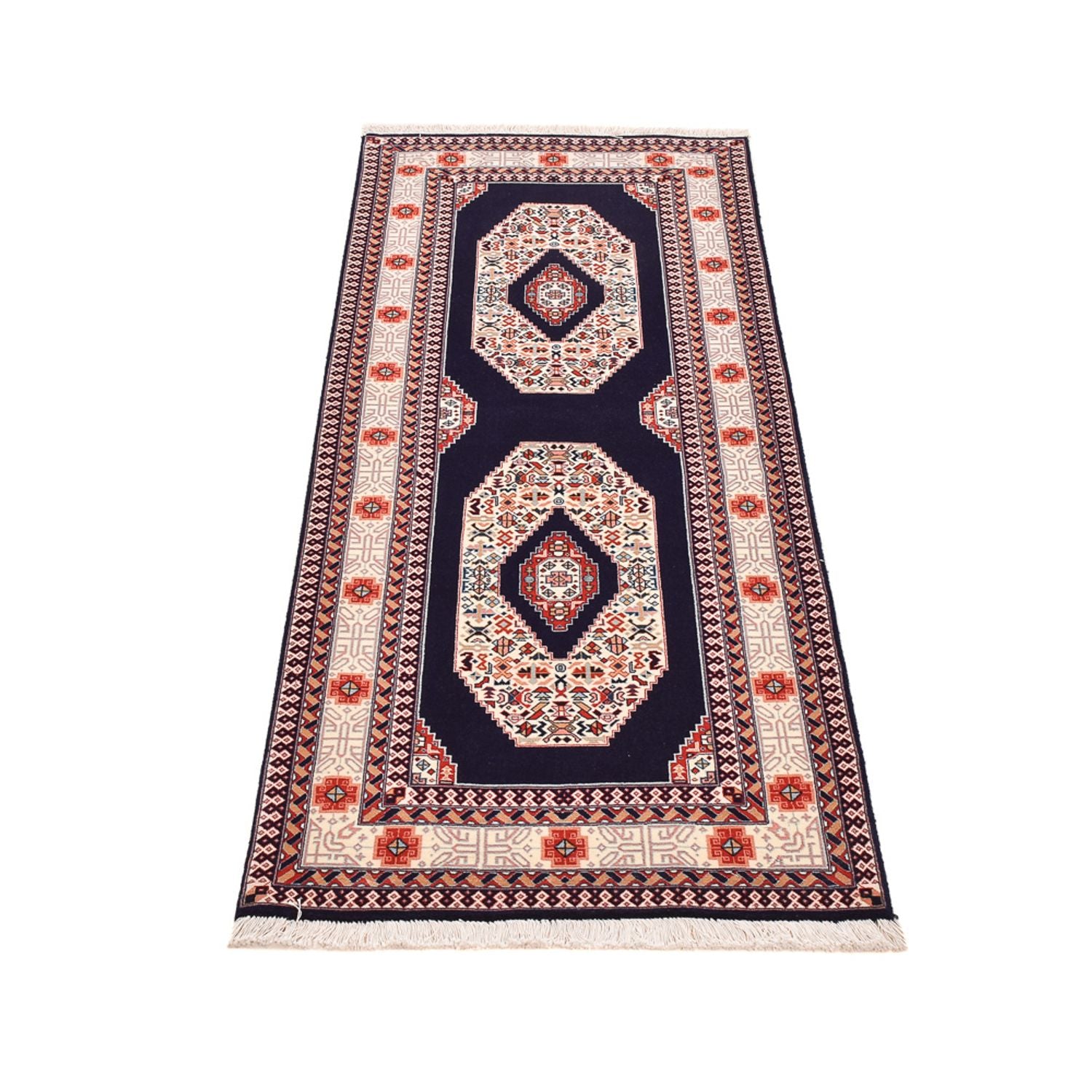 Tapis de couloir Tapis persan - Tabriz - Premium - 186 x 72 cm - bleu foncé