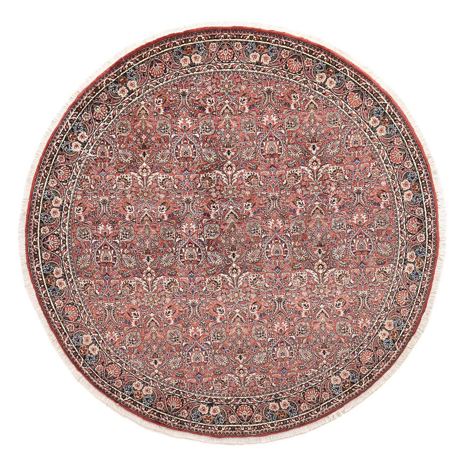 Tapis persan - Bidjar ronde  - 250 x 250 cm - rouille