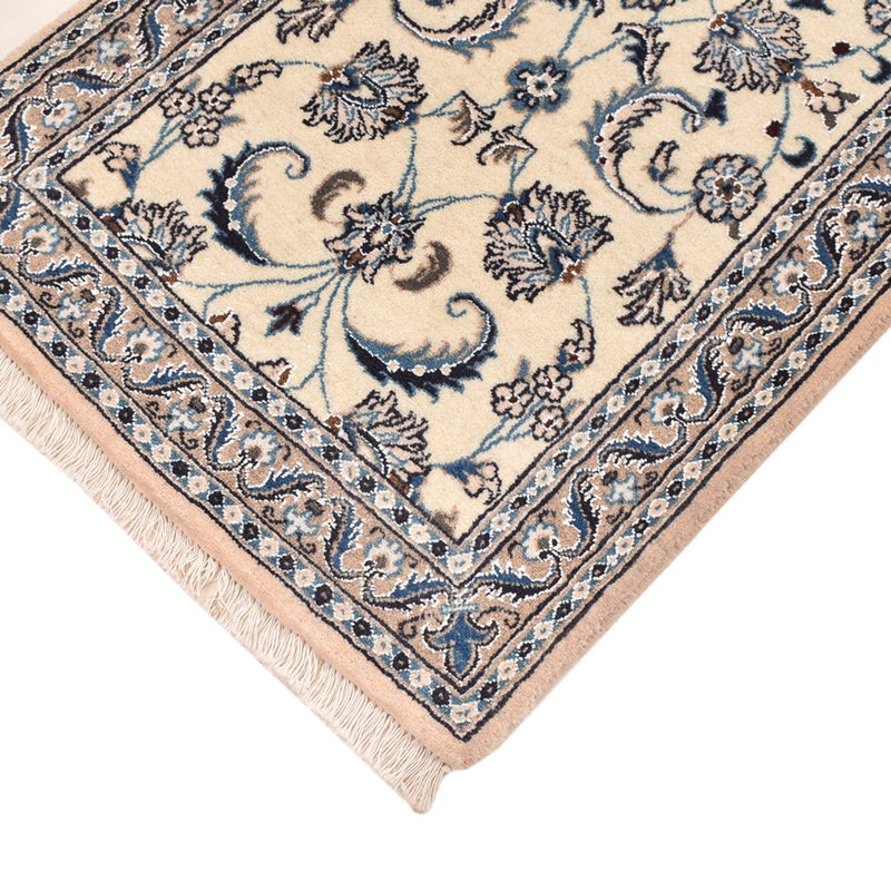 Tapis de couloir Tapis persan - Nain - Royal - 196 x 61 cm - crème