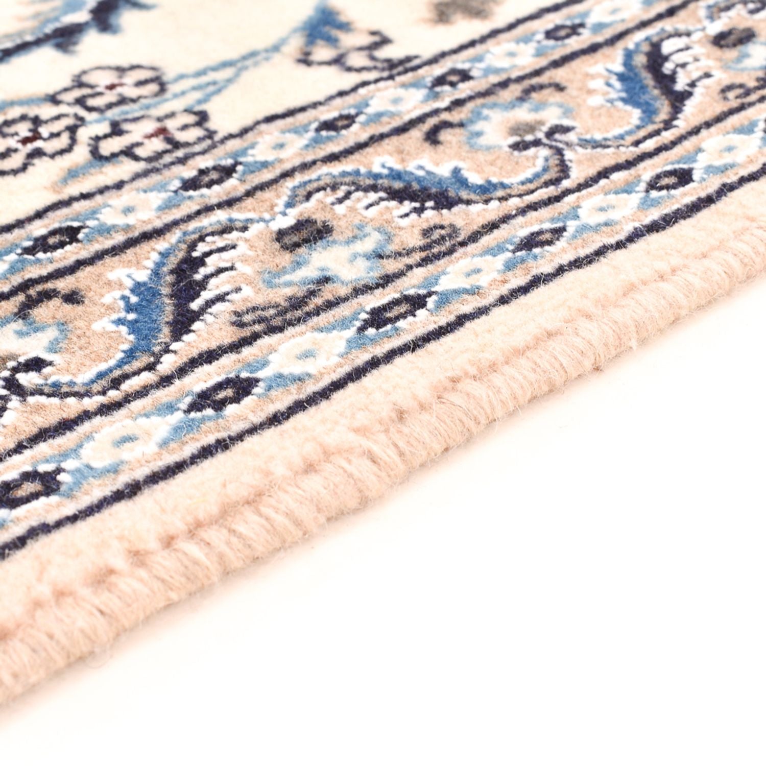 Tapis de couloir Tapis persan - Nain - Royal - 196 x 61 cm - crème
