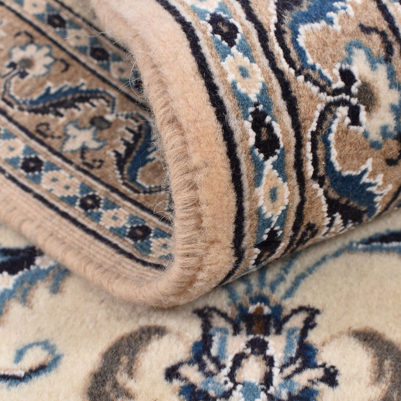 Tapis de couloir Tapis persan - Nain - Royal - 196 x 61 cm - crème