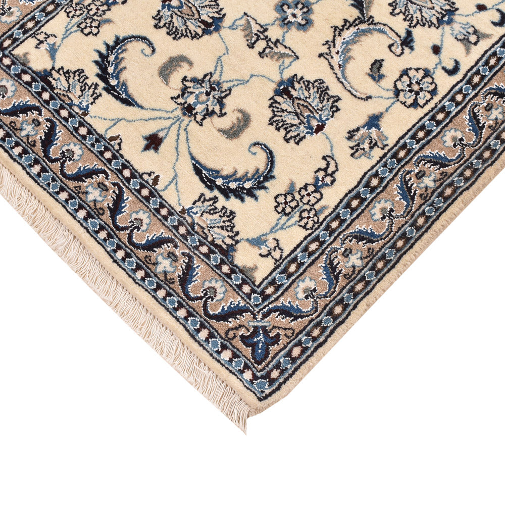 Tapis de couloir Tapis persan - Nain - Royal - 197 x 64 cm - crème