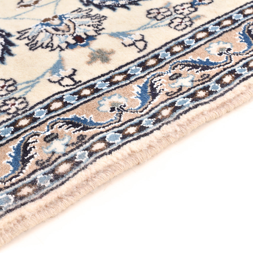 Tapis de couloir Tapis persan - Nain - Royal - 197 x 64 cm - crème