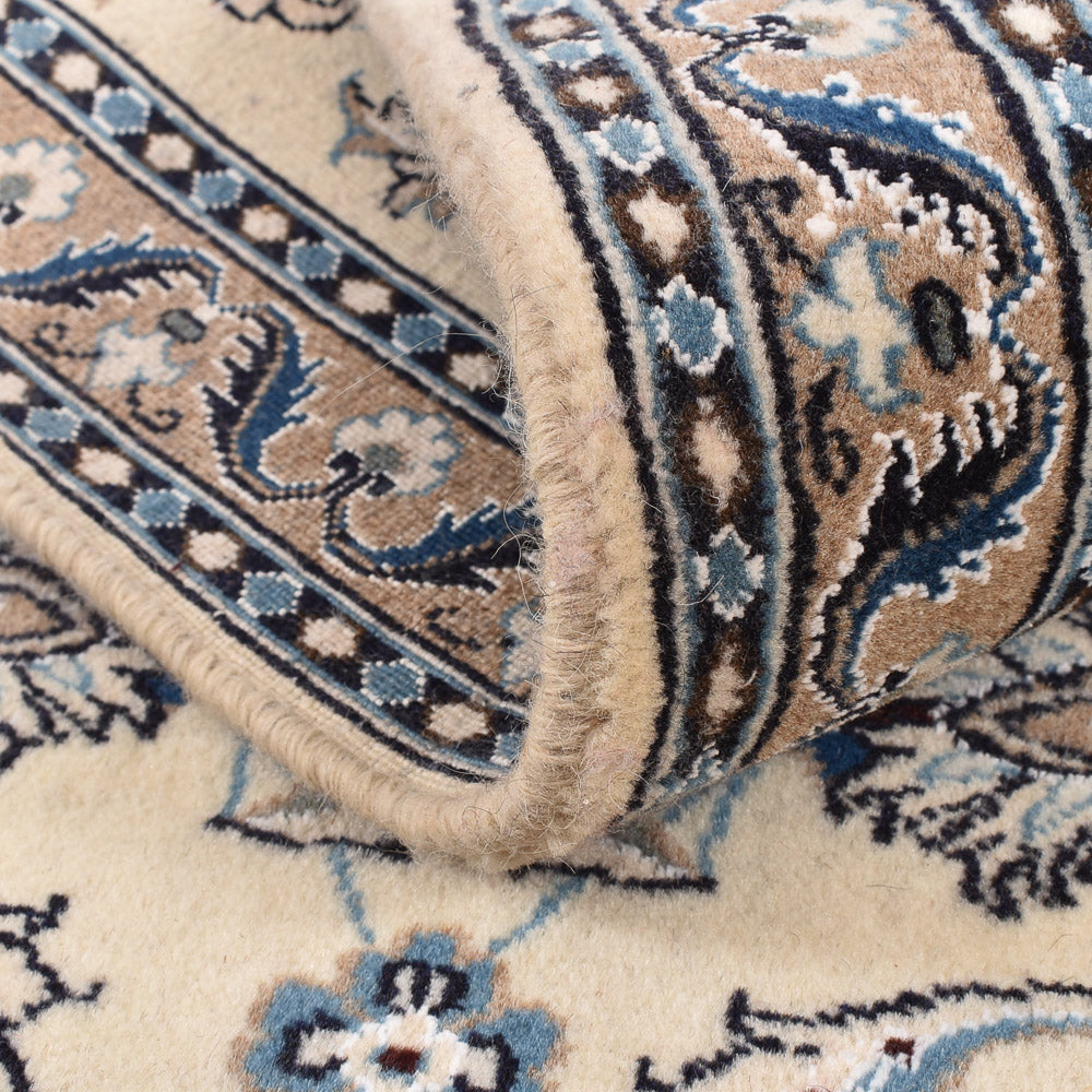 Tapis de couloir Tapis persan - Nain - Royal - 197 x 64 cm - crème