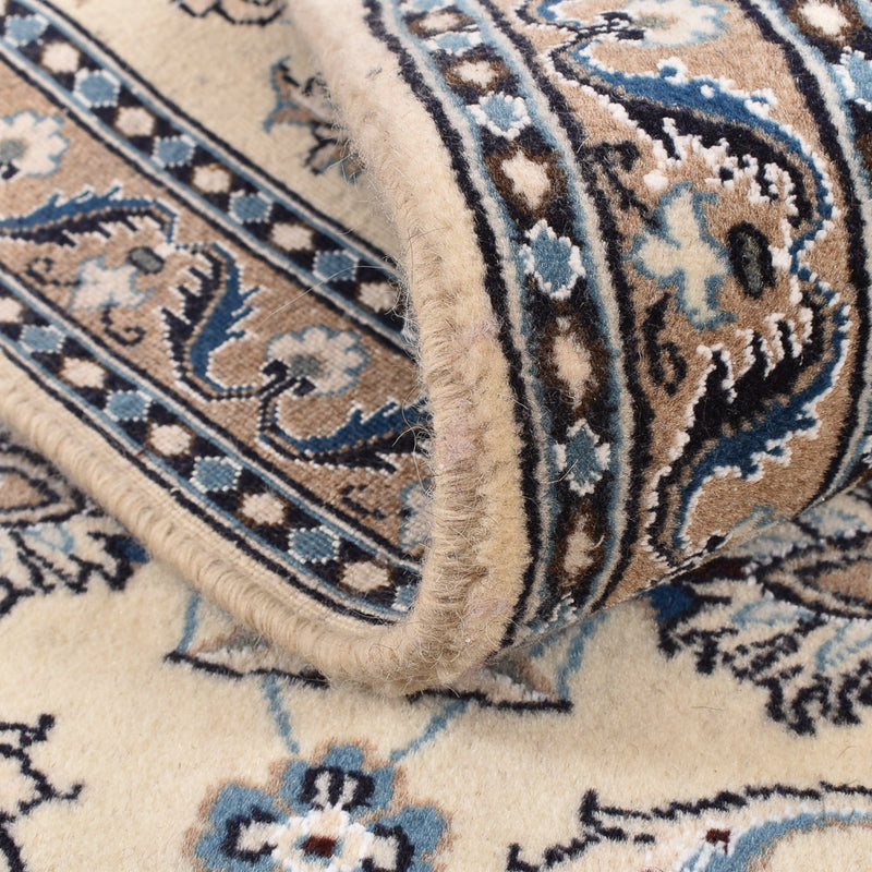 Tapis de couloir Tapis persan - Nain - Royal - 197 x 64 cm - crème