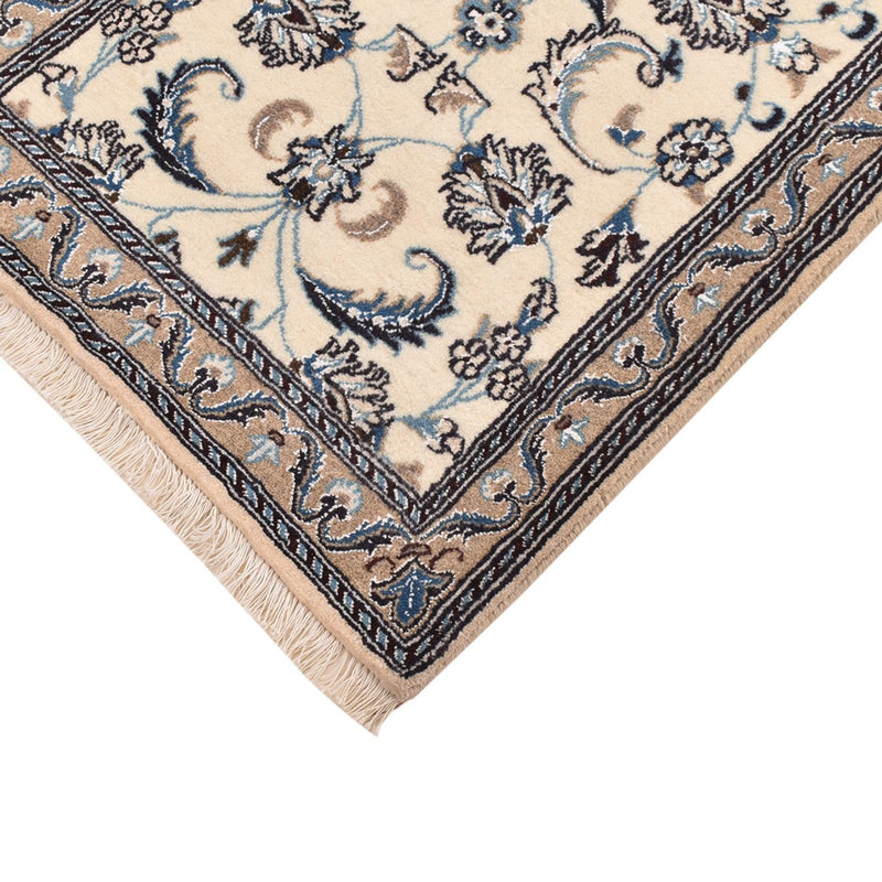 Tapis de couloir Tapis persan - Nain - Royal - 202 x 63 cm - crème