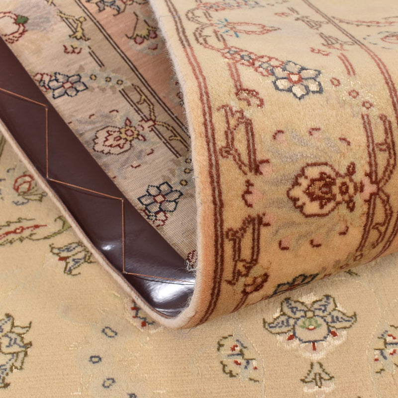 Tapis de couloir Tapis persan - Tabriz - Royal - 378 x 78 cm - beige