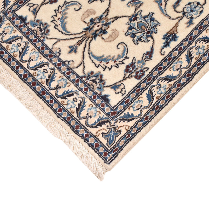 Tapis de couloir Tapis persan - Nain - Royal - 204 x 58 cm - crème