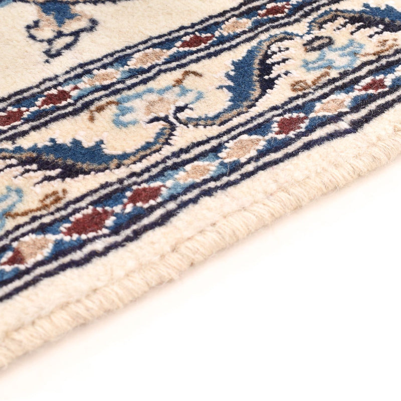 Tapis de couloir Tapis persan - Nain - Royal - 204 x 58 cm - crème
