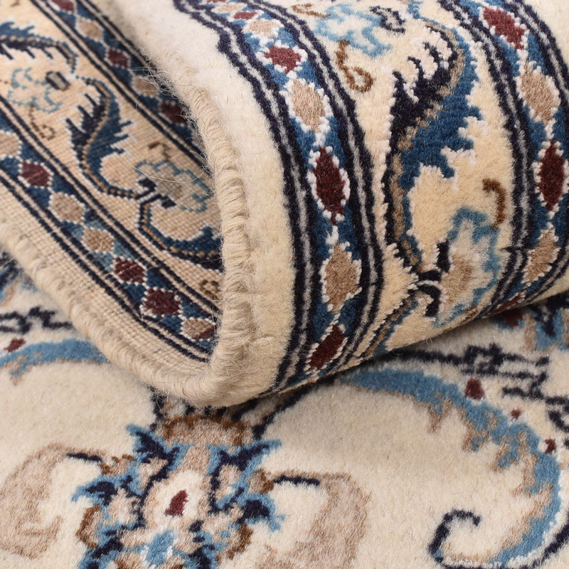 Tapis de couloir Tapis persan - Nain - Royal - 204 x 58 cm - crème