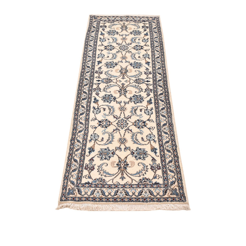 Tapis de couloir Tapis persan - Nain - Royal - 204 x 58 cm - crème