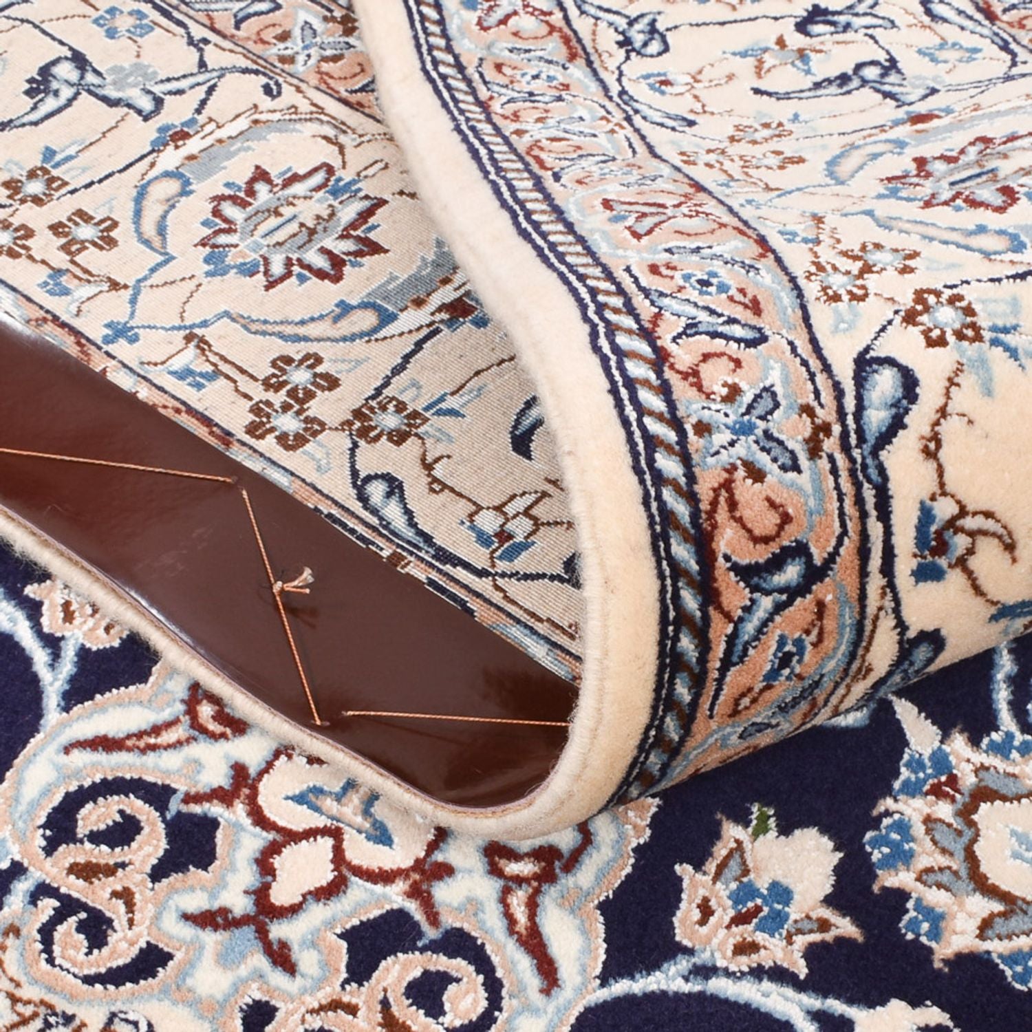 Tapis persan - Nain - Premium - 198 x 131 cm - bleu foncé