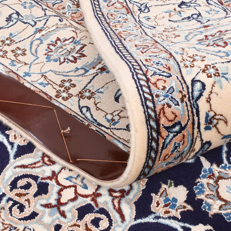 Tapis persan - Nain - Premium - 198 x 131 cm - bleu foncé