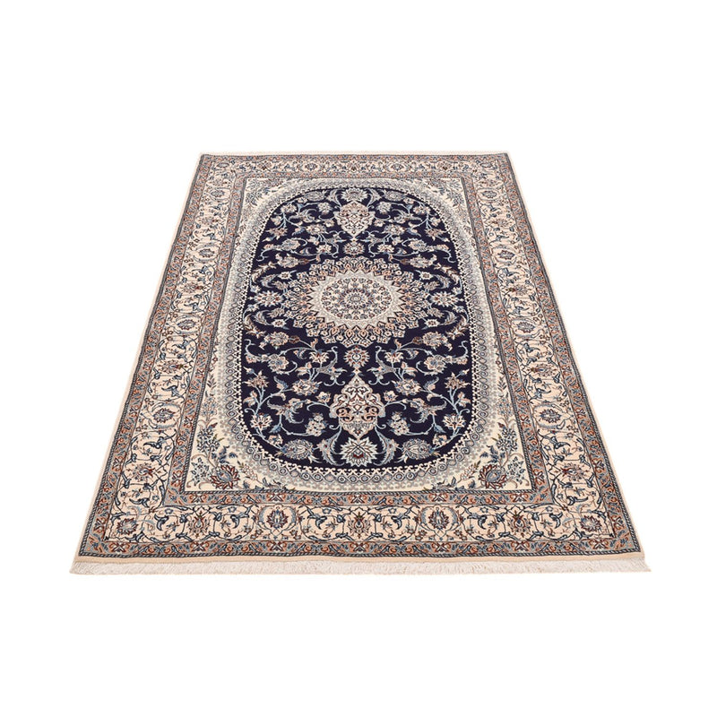 Tapis persan - Nain - Premium - 198 x 131 cm - bleu foncé
