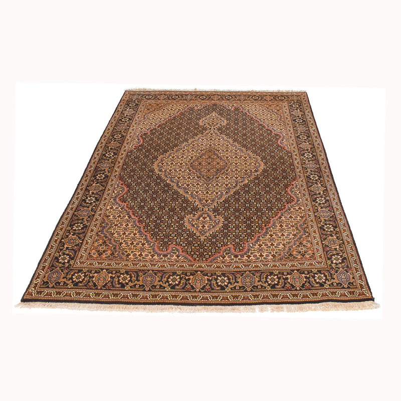 Tapis persan - Tabriz - Royal - 210 x 151 cm - marron foncé
