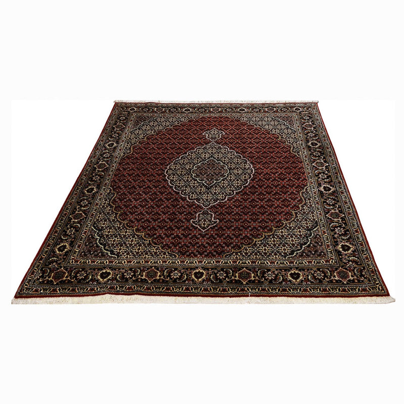 Tapis persan - Tabriz - Royal - 202 x 154 cm - rouge foncé
