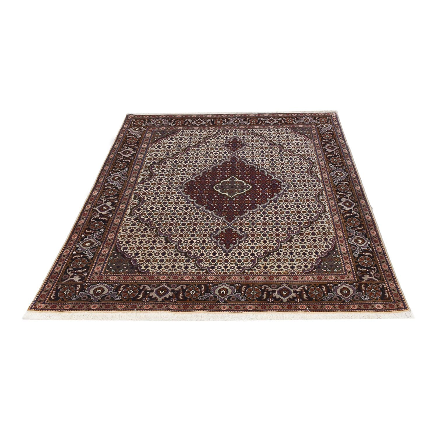 Tapis persan - Tabriz - Royal - 202 x 152 cm - crème