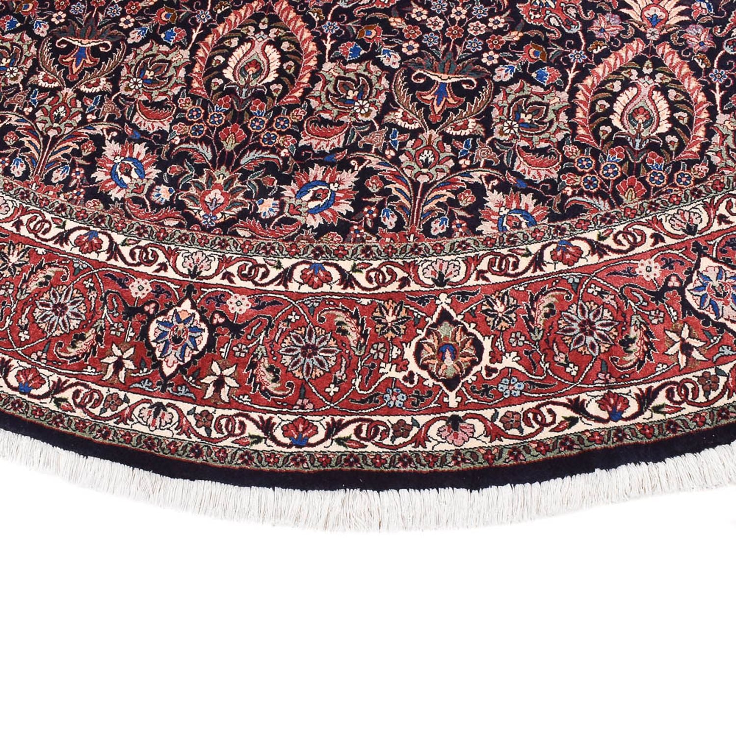 Tapis persan - Bidjar ronde  - 300 x 300 cm - rouge foncé