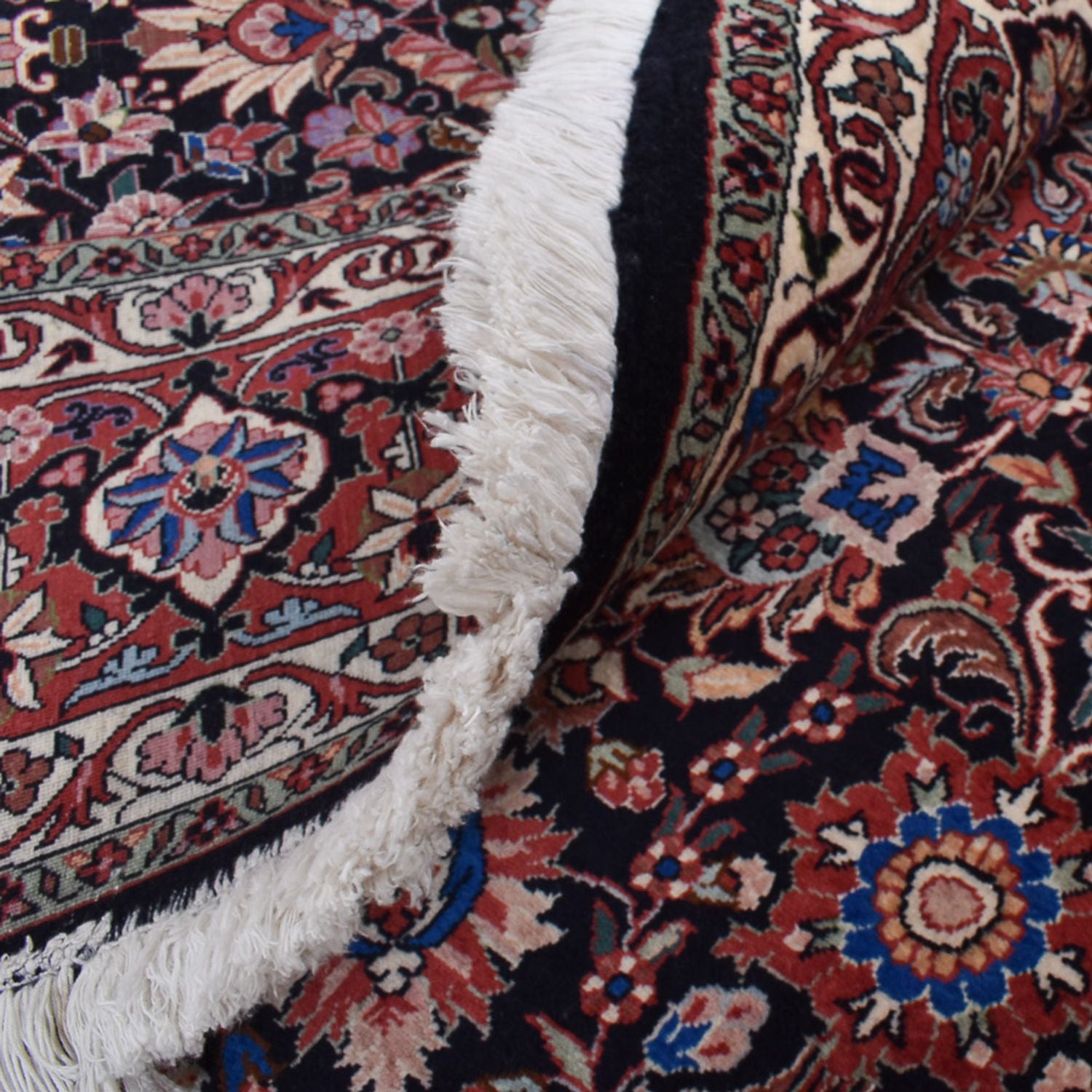 Tapis persan - Bidjar ronde  - 300 x 300 cm - rouge foncé