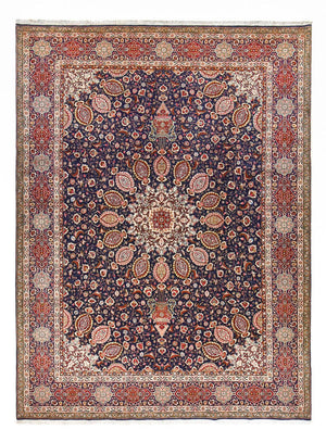 Tapis persan - Tabriz - Royal - 400 x 297 cm - bleu foncé