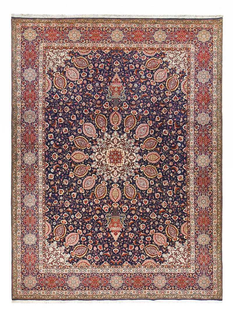 Tapis persan - Tabriz - Royal - 400 x 297 cm - bleu foncé