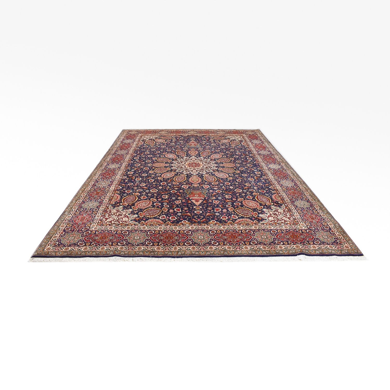 Tapis persan - Tabriz - Royal - 400 x 297 cm - bleu foncé