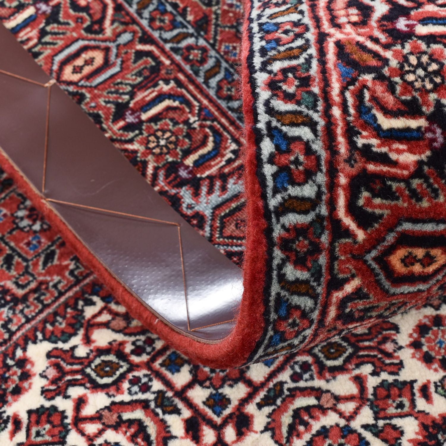 Tapis de couloir Tapis persan - Bidjar - 400 x 74 cm - marron