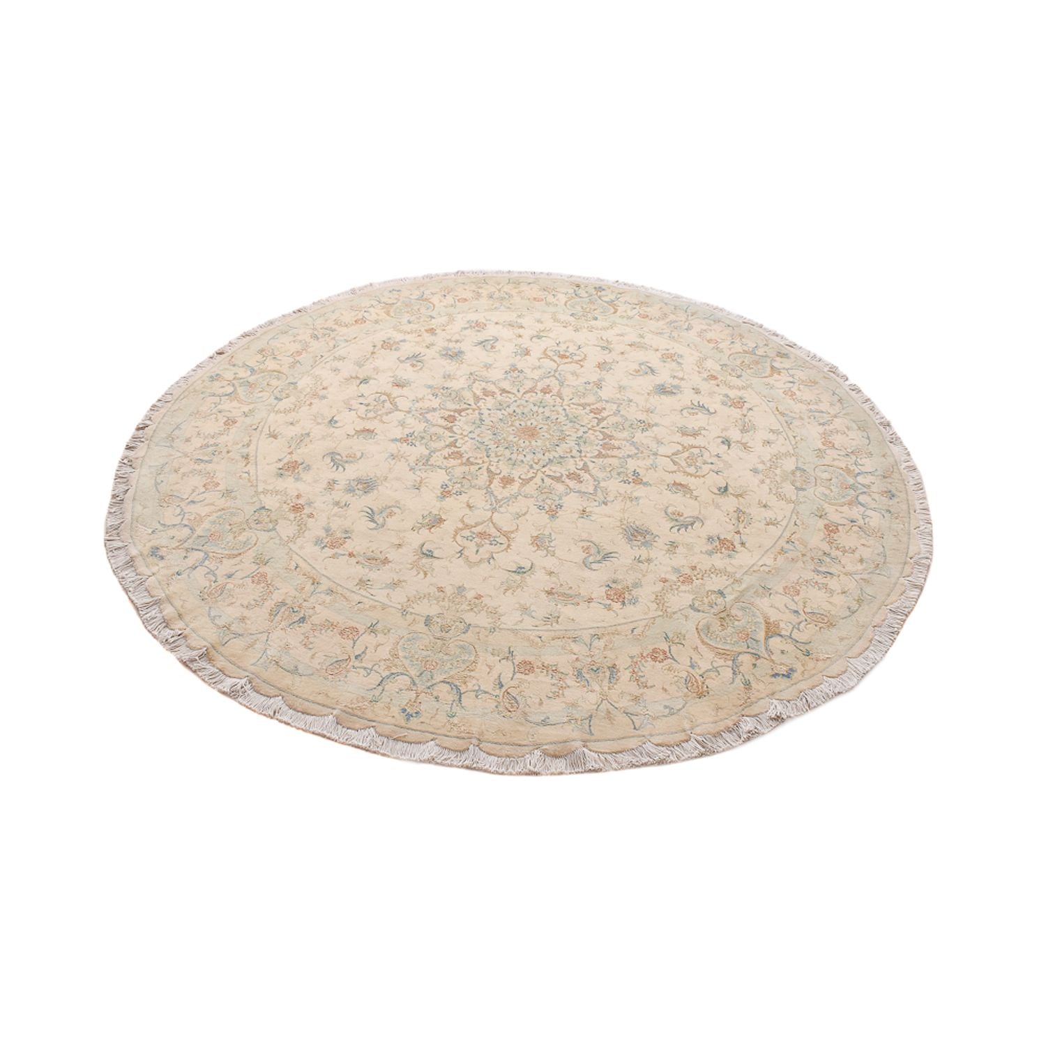 Tapis persan - Tabriz - Premium ronde  - 250 x 250 cm - beige