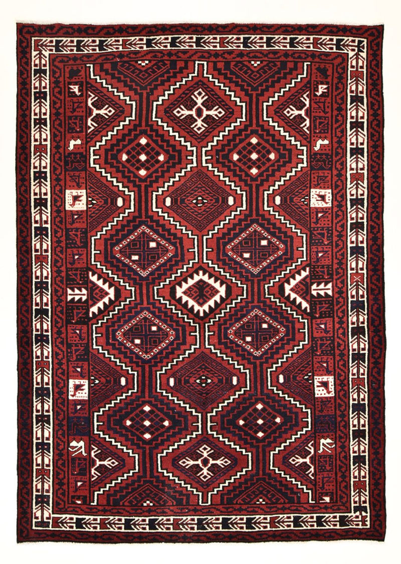 Tapis Gabbeh - Loribaft Persan - 302 x 222 cm - rouge bordeaux