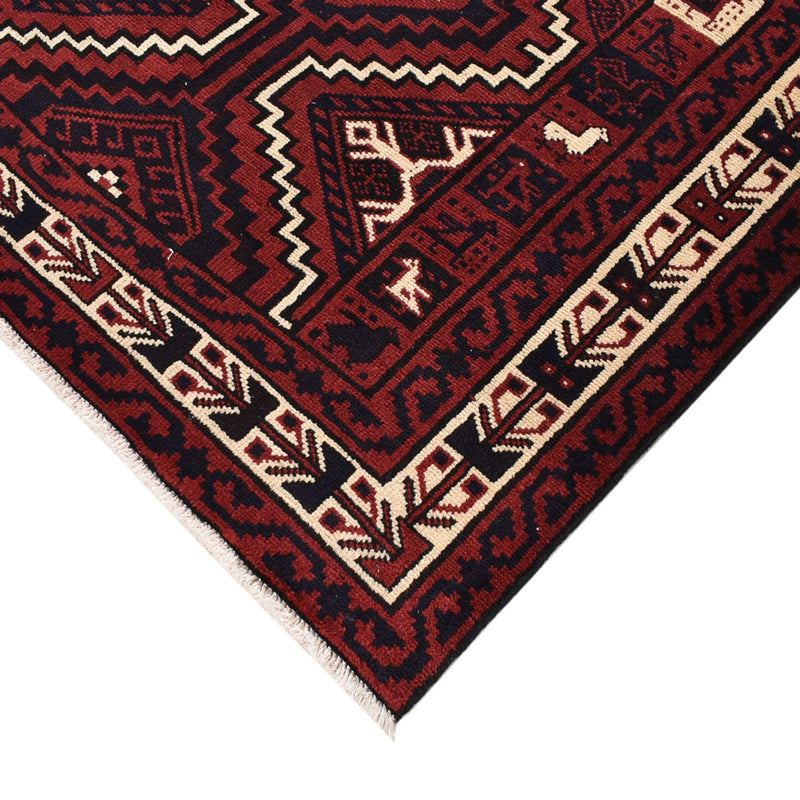 Tapis Gabbeh - Loribaft Persan - 302 x 222 cm - rouge bordeaux