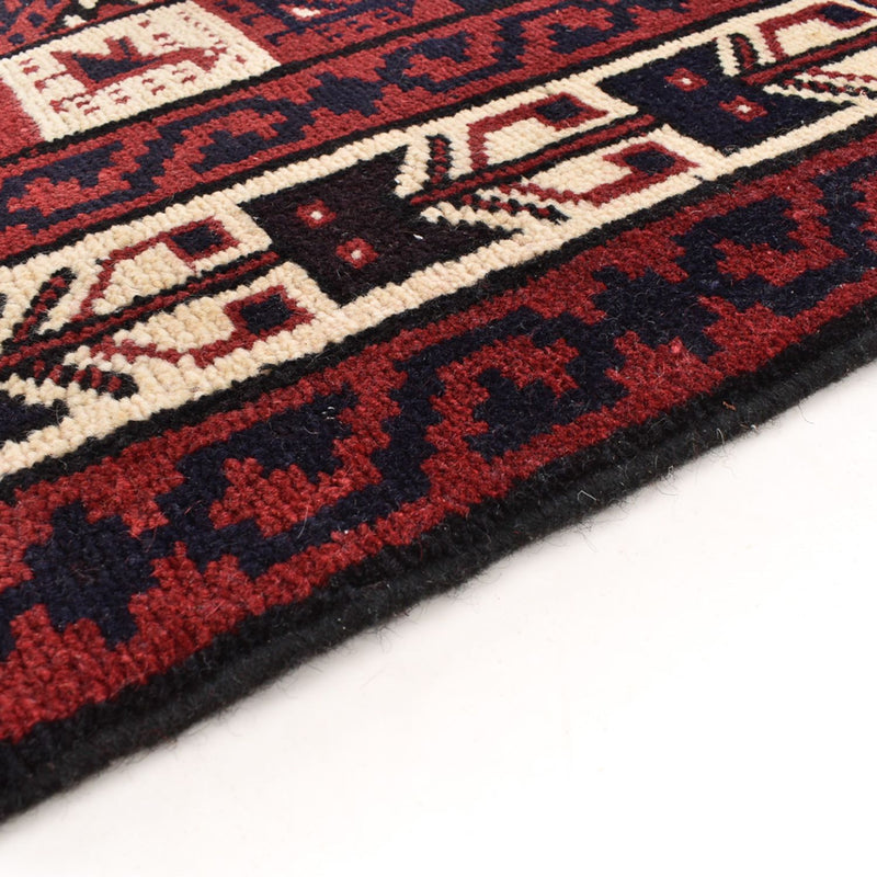 Tapis Gabbeh - Loribaft Persan - 302 x 222 cm - rouge bordeaux