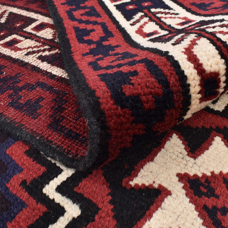 Tapis Gabbeh - Loribaft Persan - 302 x 222 cm - rouge bordeaux