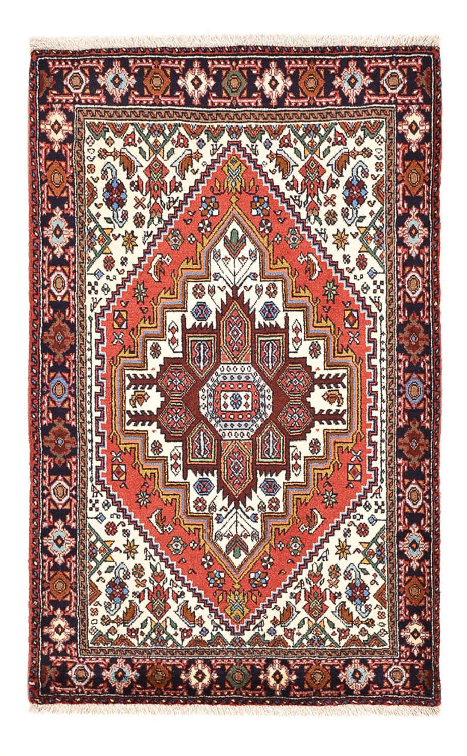 Perserteppich - Nomadic - 124 x 78 cm - hellrot