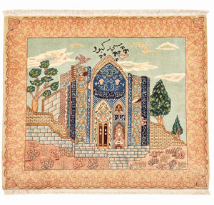 Tapis persan - Tabriz - Royal - 87 x 72 cm - multicolore