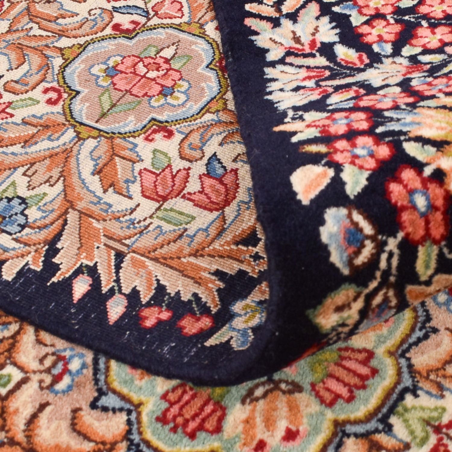 Tapis persan - Royal - 260 x 153 cm - bleu foncé