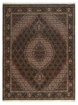 Tapis persan - Tabriz - Royal - 200 x 153 cm - marron foncé