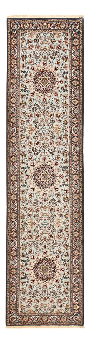 Tapis de couloir Tapis persan - Isfahan - Premium - 314 x 83 cm - sable
