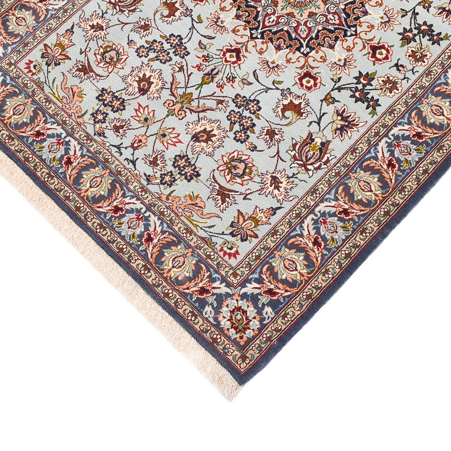 Tapis de couloir Tapis persan - Isfahan - Premium - 314 x 83 cm - sable