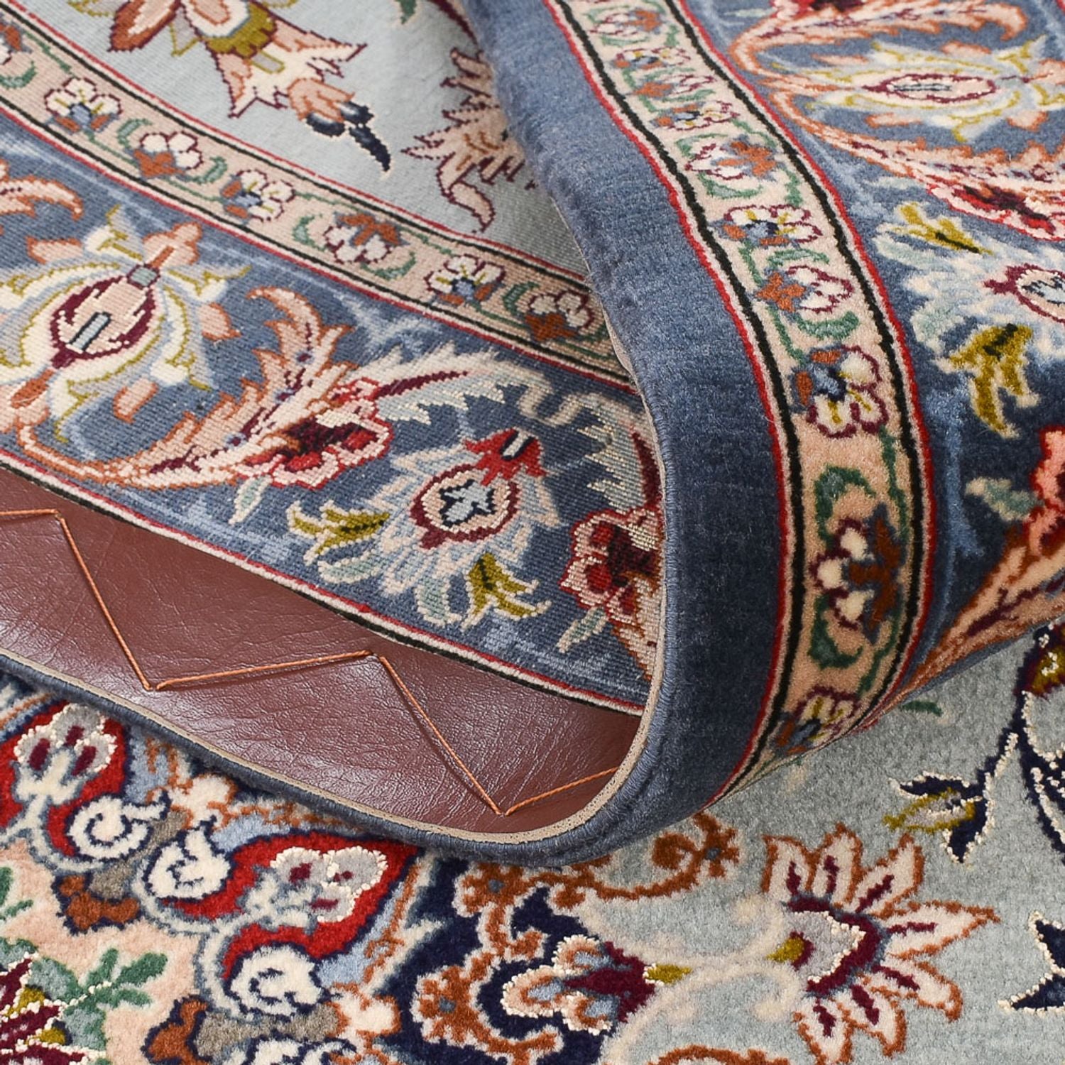 Tapis de couloir Tapis persan - Isfahan - Premium - 314 x 83 cm - sable