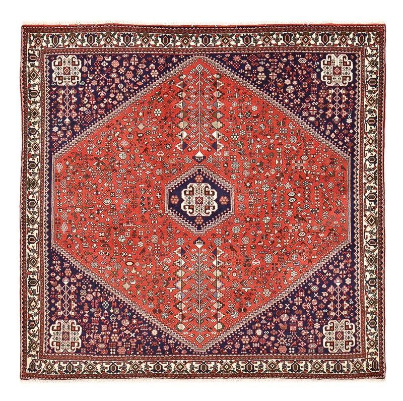Tapis persan - Nomadic carré  - 202 x 201 cm - rouge