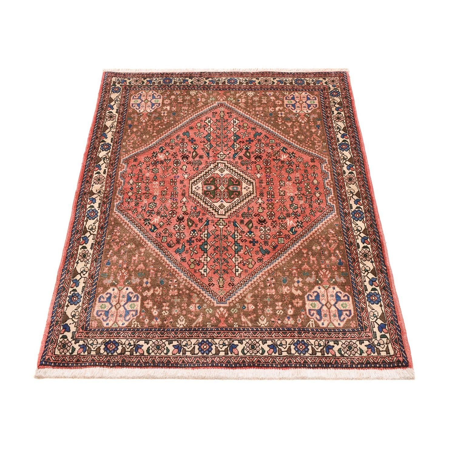 Tapis persan - Nomadic - 143 x 98 cm - rouge clair