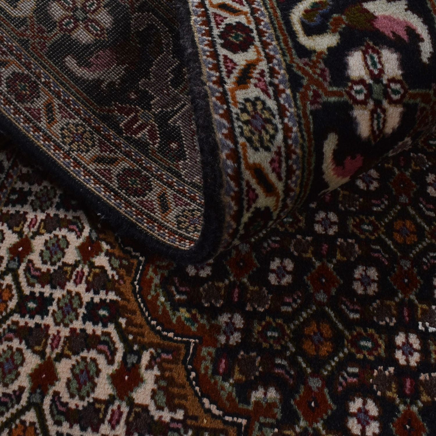 Tapis persan - Tabriz - Royal - 198 x 148 cm - marron foncé