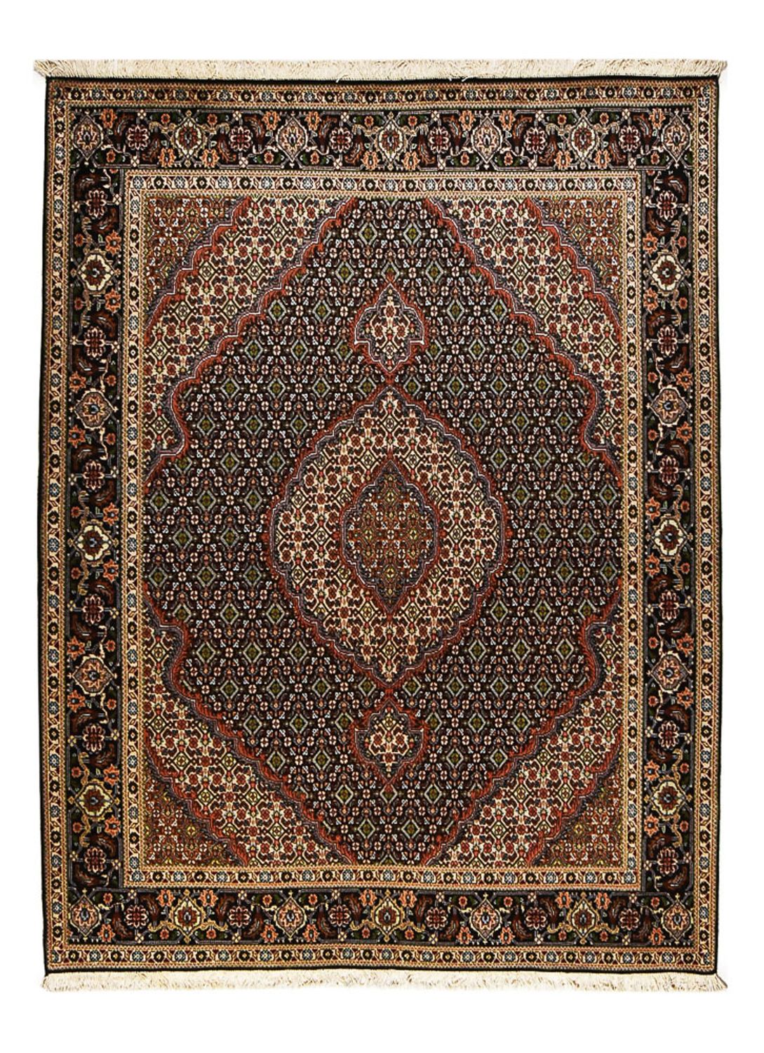 Tapis persan - Tabriz - Royal - 202 x 150 cm - bleu foncé